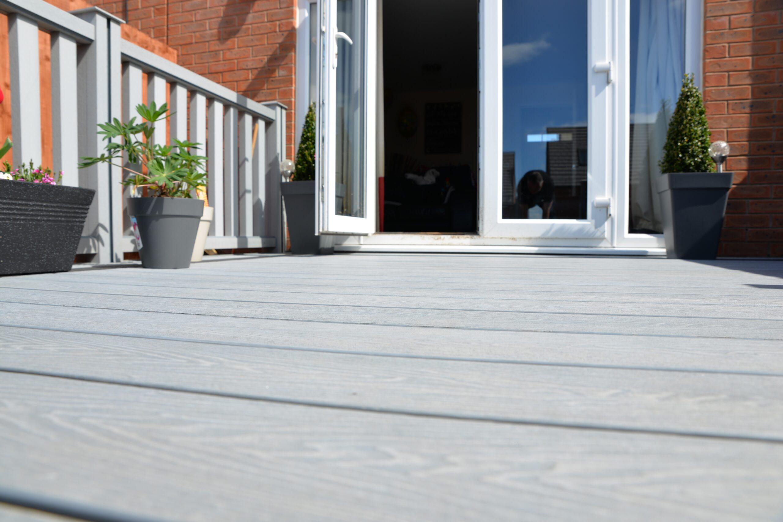 Grey Decking Low Angle