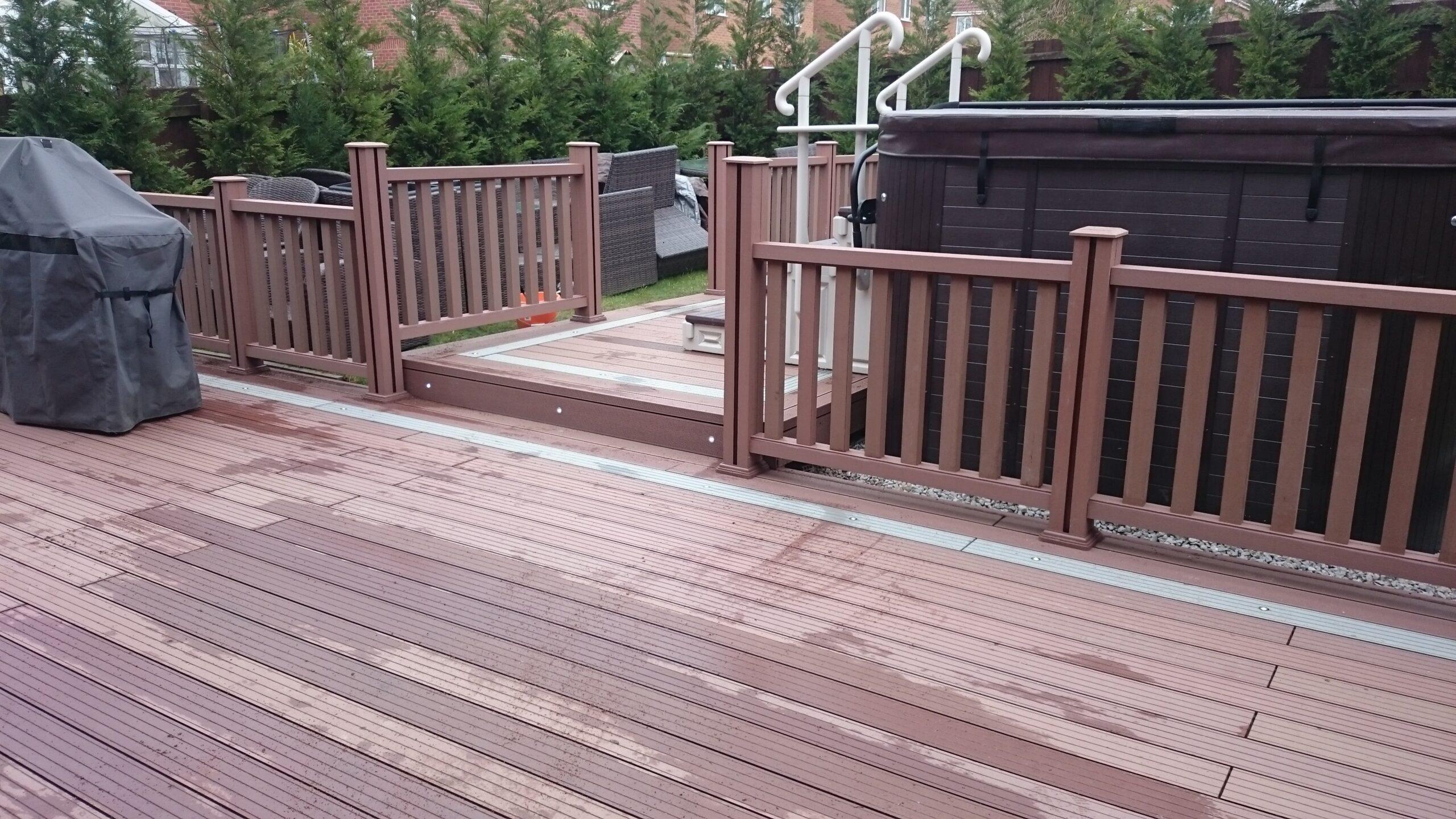Chocolate Brown Decking And Balustrade