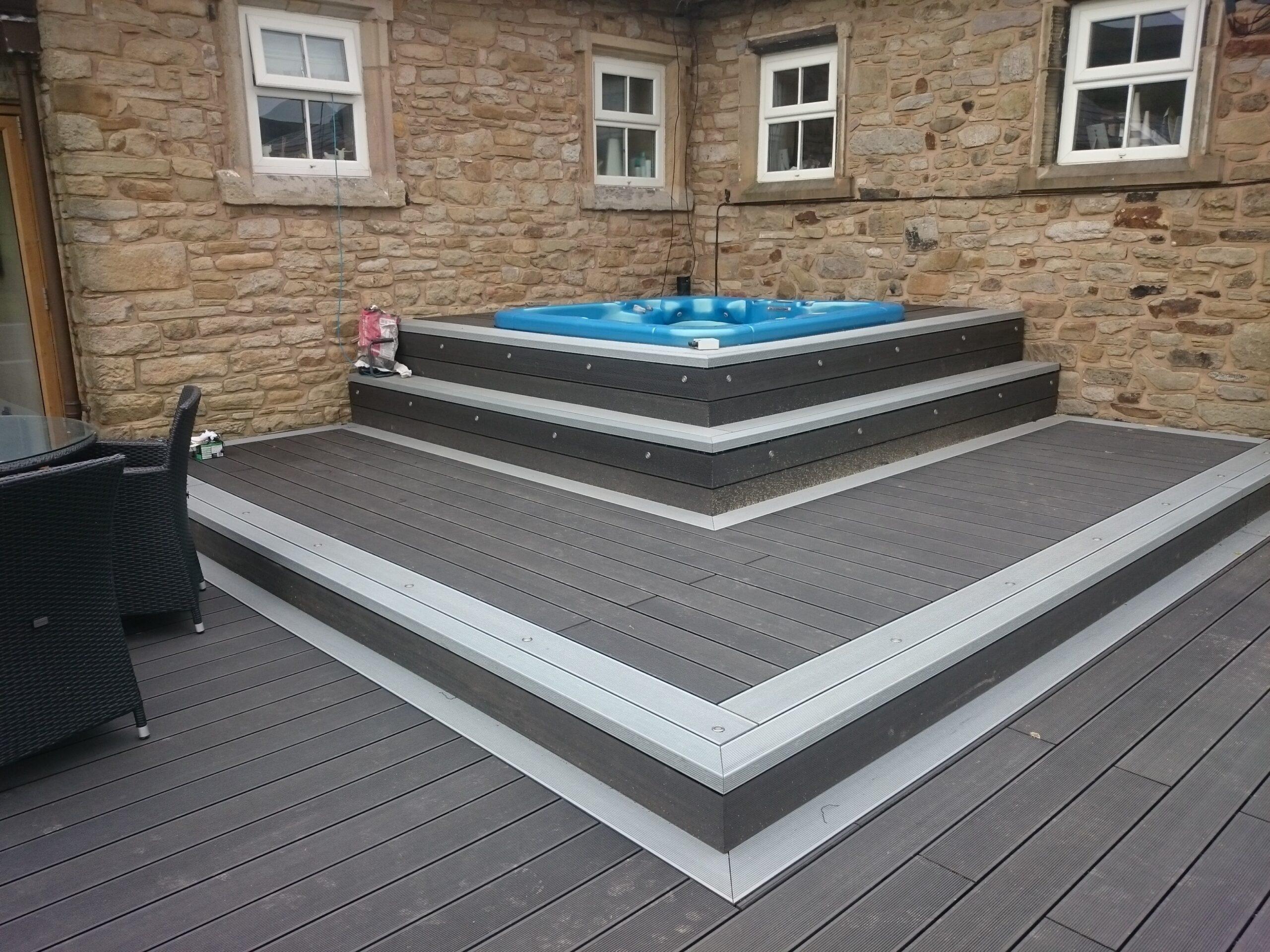 Decking With Hot Tub