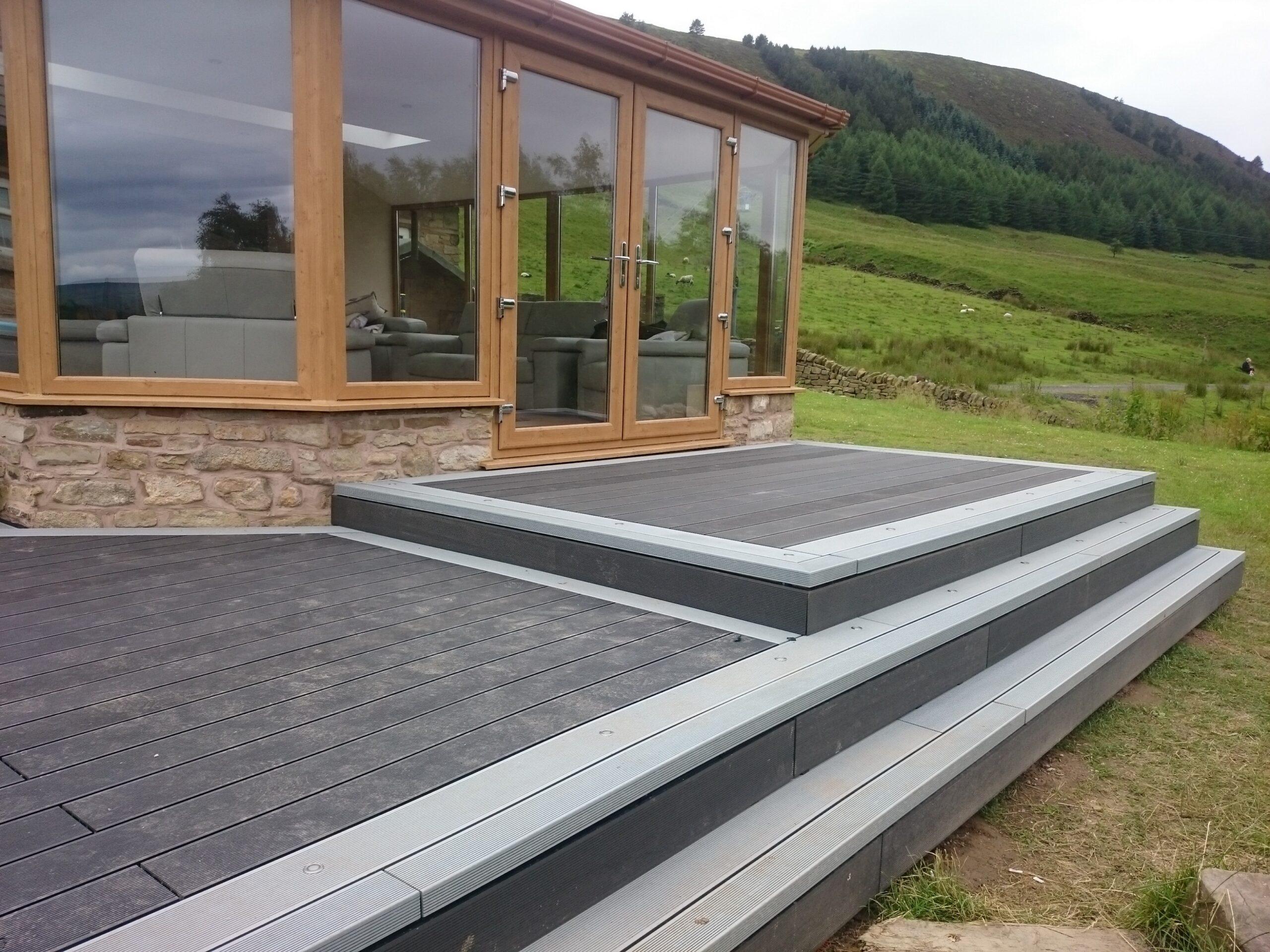 Charcoal Black With Salt Lake Silver Decking Project In The Hills
