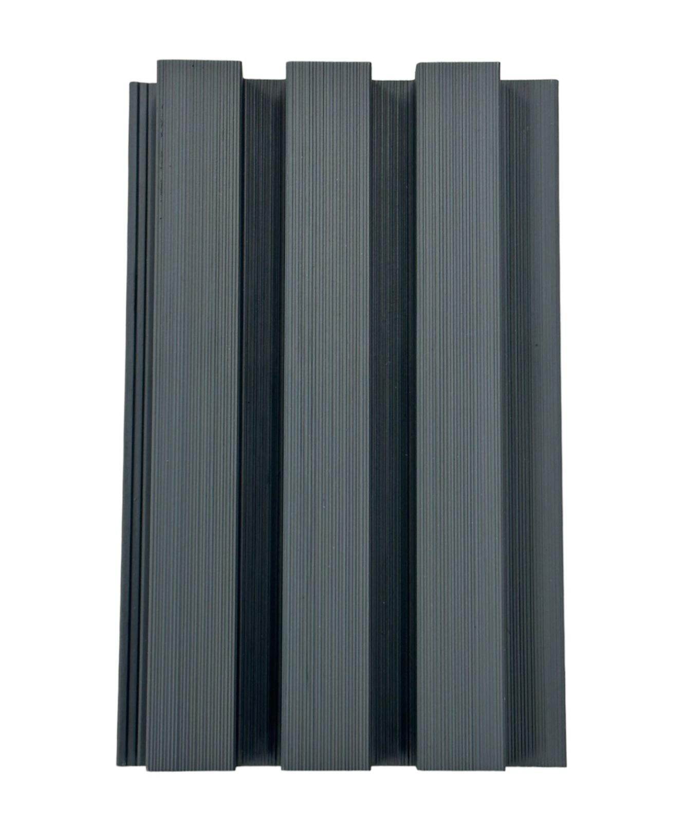 Slatted Shadow Cladding - Modern Grey
