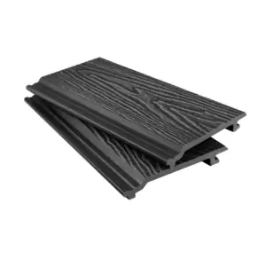 Woodgrain board for fencing and walls - dark black sample 1.8 meter